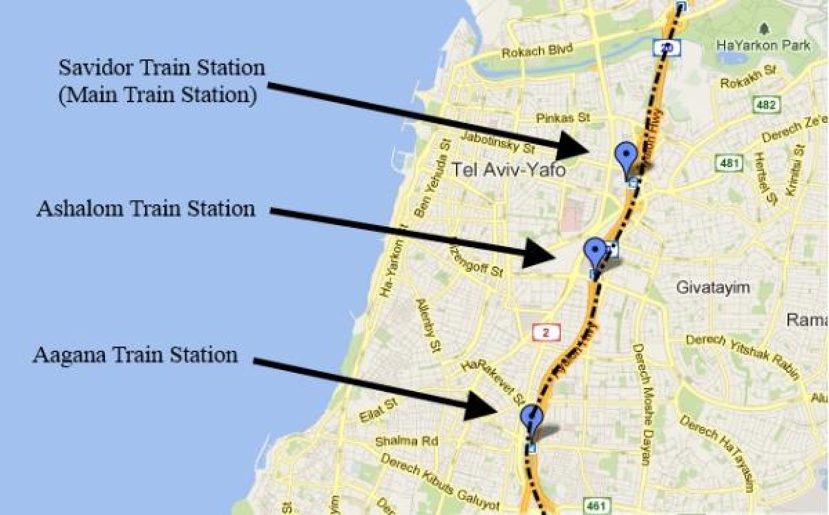 карта шерут мапи Тел-Авива