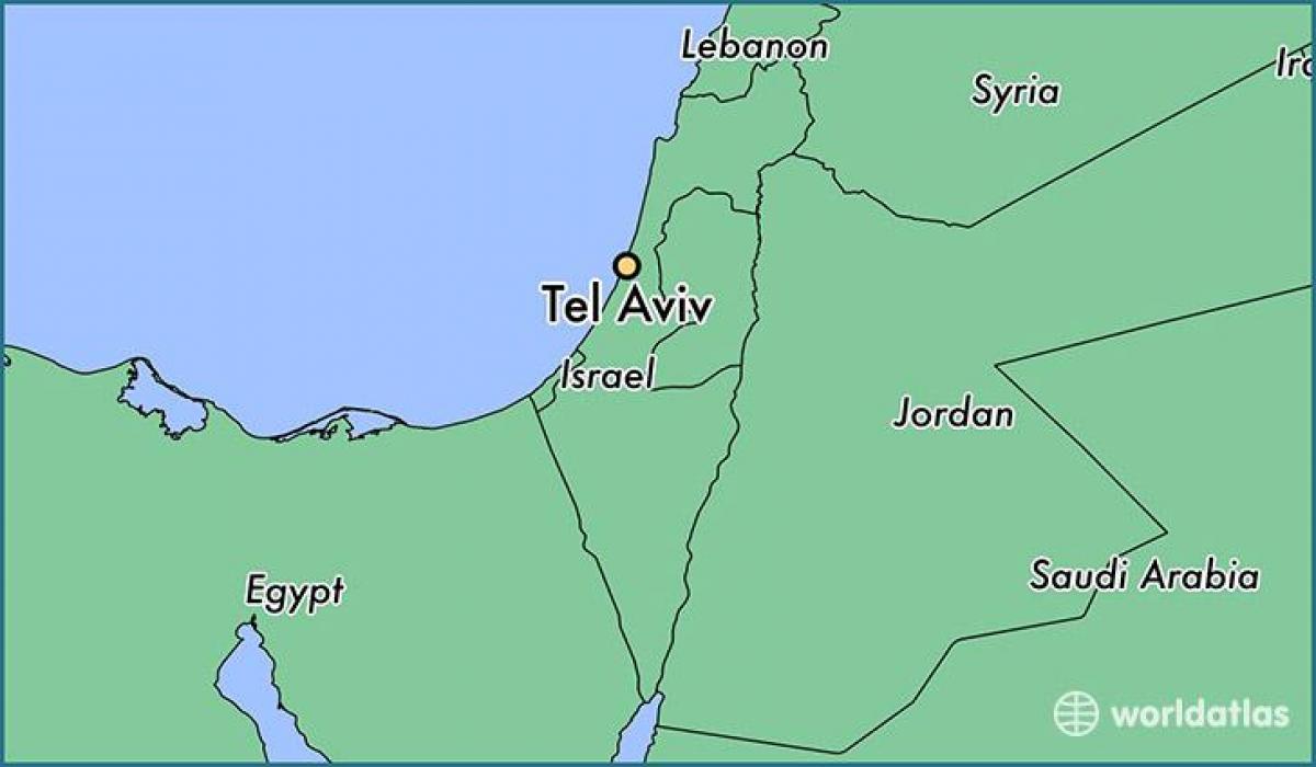 карта Тел-Авива света