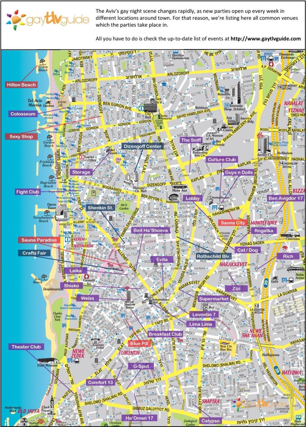 карта геј-Тел Авив
