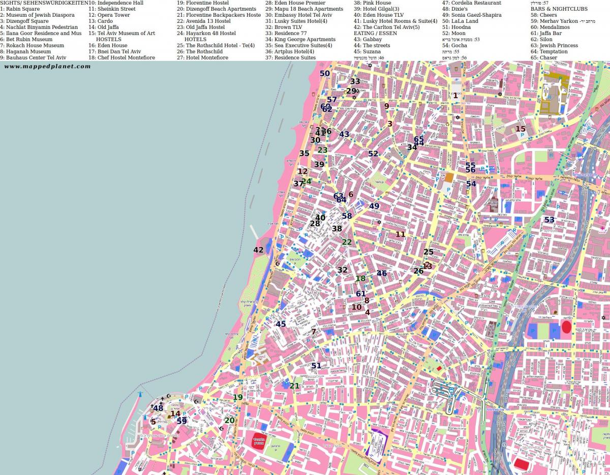 мапу улица шенкин у Тел авиву