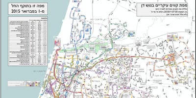 Тел Авив аутобуских линија мапи