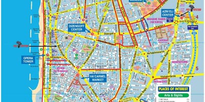 Карта Тел-Авива на бициклу