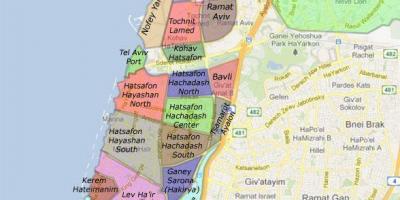 Тел Авив насеља мапи
